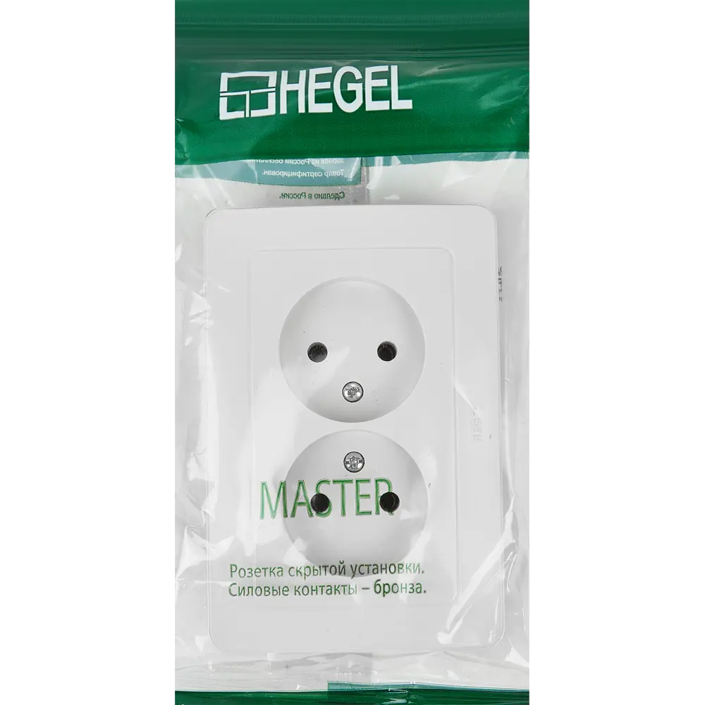 Розетка двойная Hegel цвет белый STLM-2166460 - Вид №5