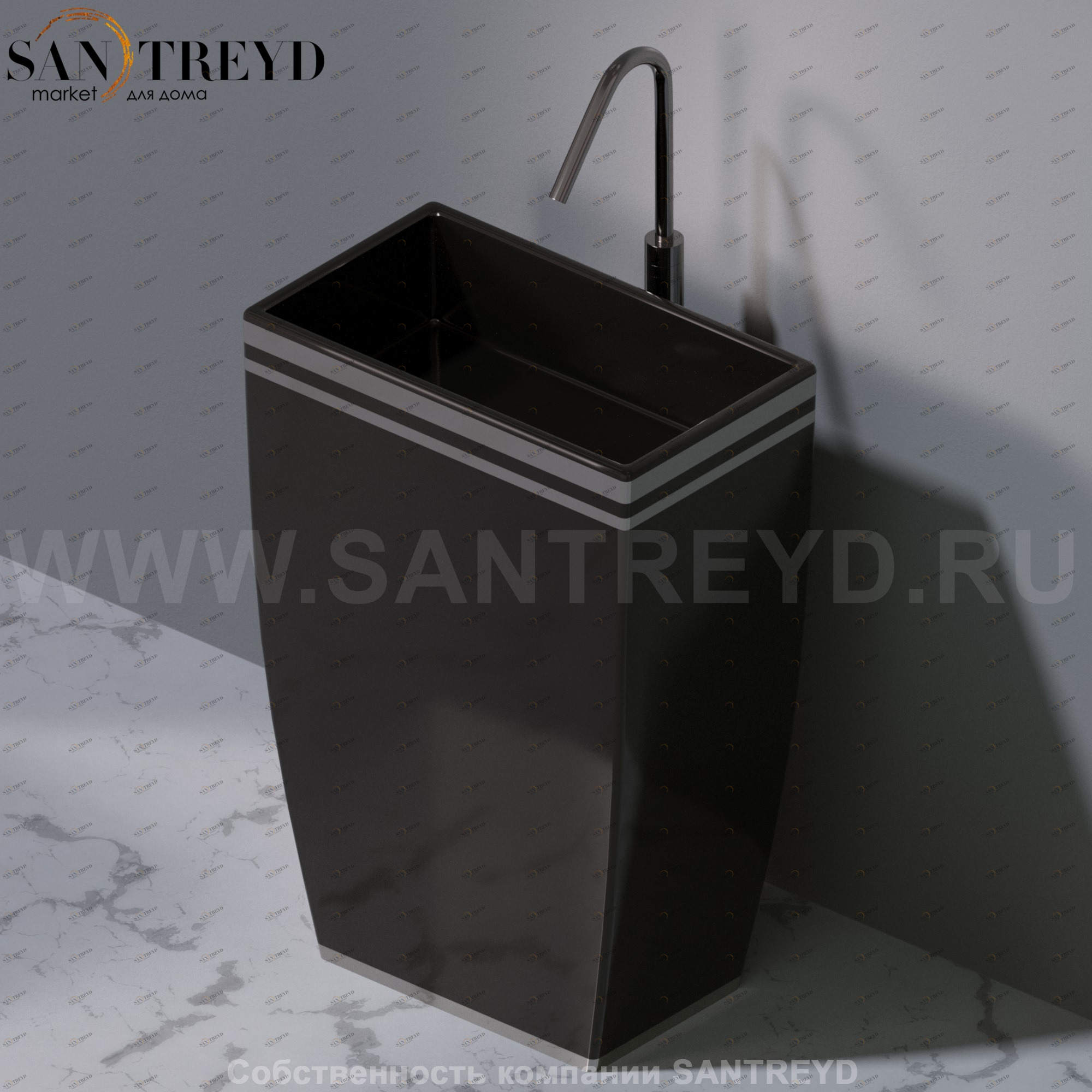 L110476P Напольная раковина стоящая прямоугольная A. e T. Italia Tower AeT ITALIA