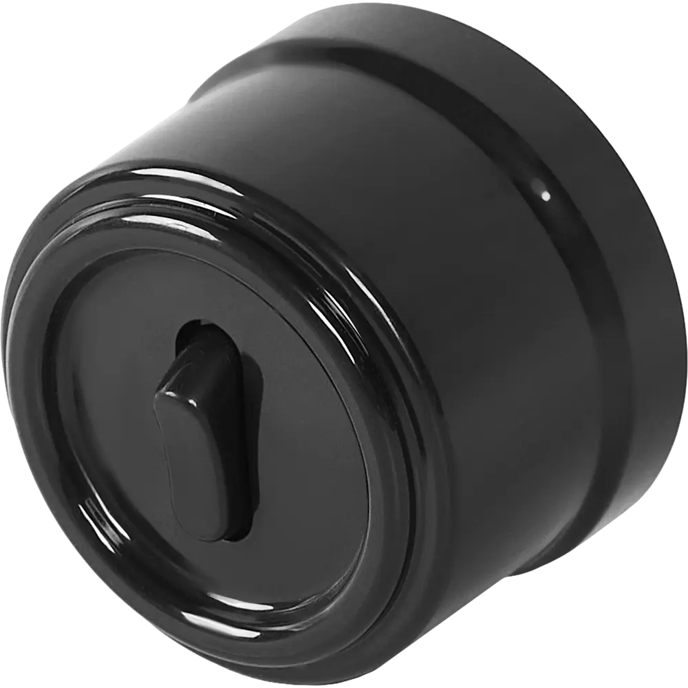 Выключатель накладной Electraline 1 клавиша цвет проходной черный 84229201 STLM-2043692 Ретро - Вид №4