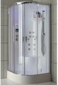 Gruppo Geromin Многофункциональная душевая кабина из хрусталя и алюминия New bi-size
