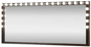 DWFI Прямоугольное зеркало из шпона дерева со встроенной настенной подсветкой  00002454