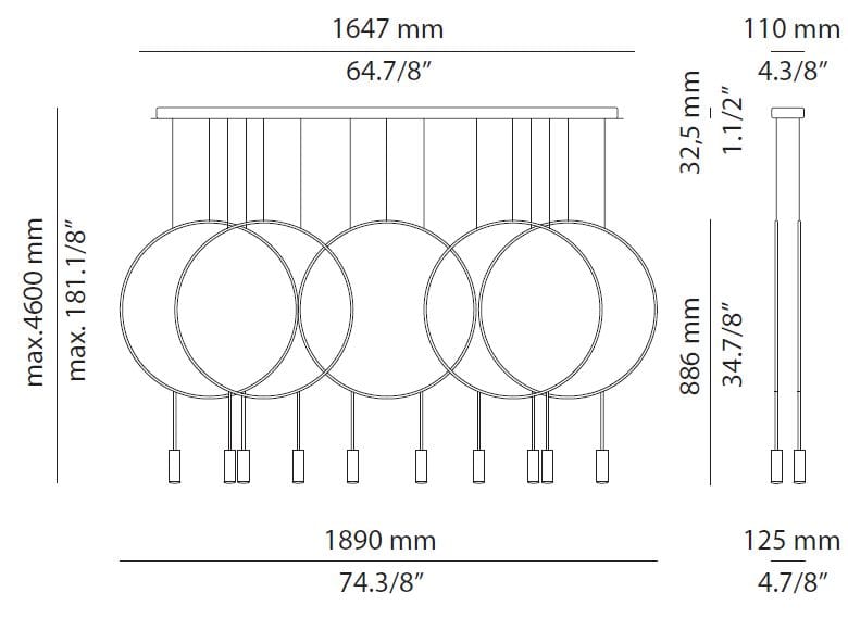 Звукопоглощающая панель светодиодная люстра Estiluz Revolta ARCH-00023659 - Вид №5