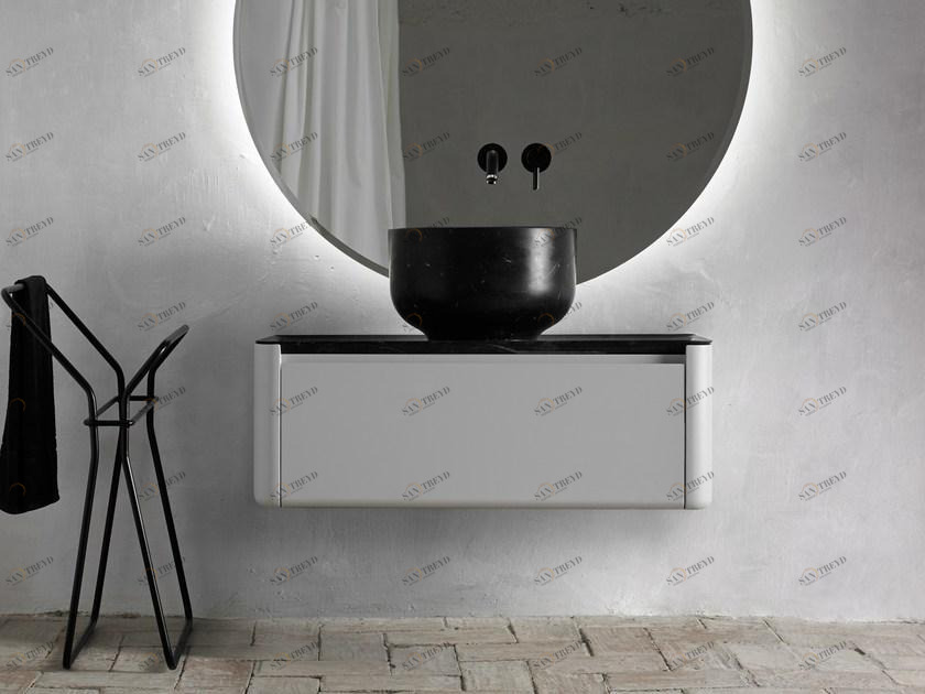 INBANI Тумба под умывальник одинарная настенная, лакированная Origin sun-id-1486597