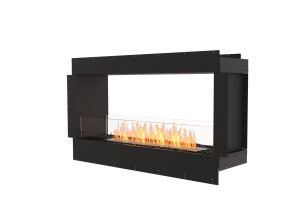 Панорамная стеклянная стальная биоэтанольная двухсторонняя каминная вставка