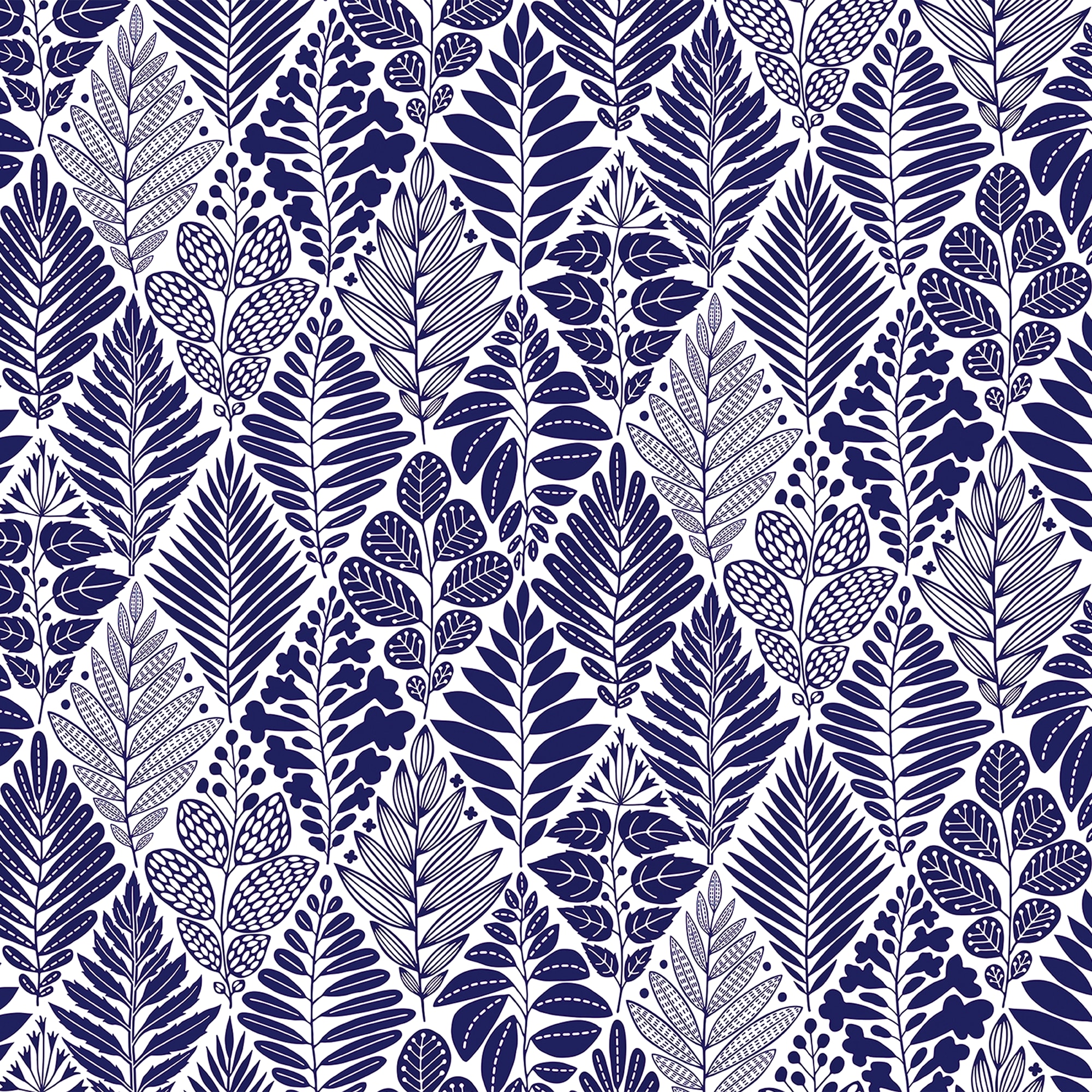 82715957 Скатерть с бейкой «Листья», прямоугольная, 160х135 см, цвет синий Мажор Santreyd 