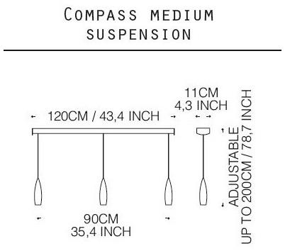 Quasar Подвесной светильник прямого света из алюминия Compass sun-id-1440773 - Вид №2