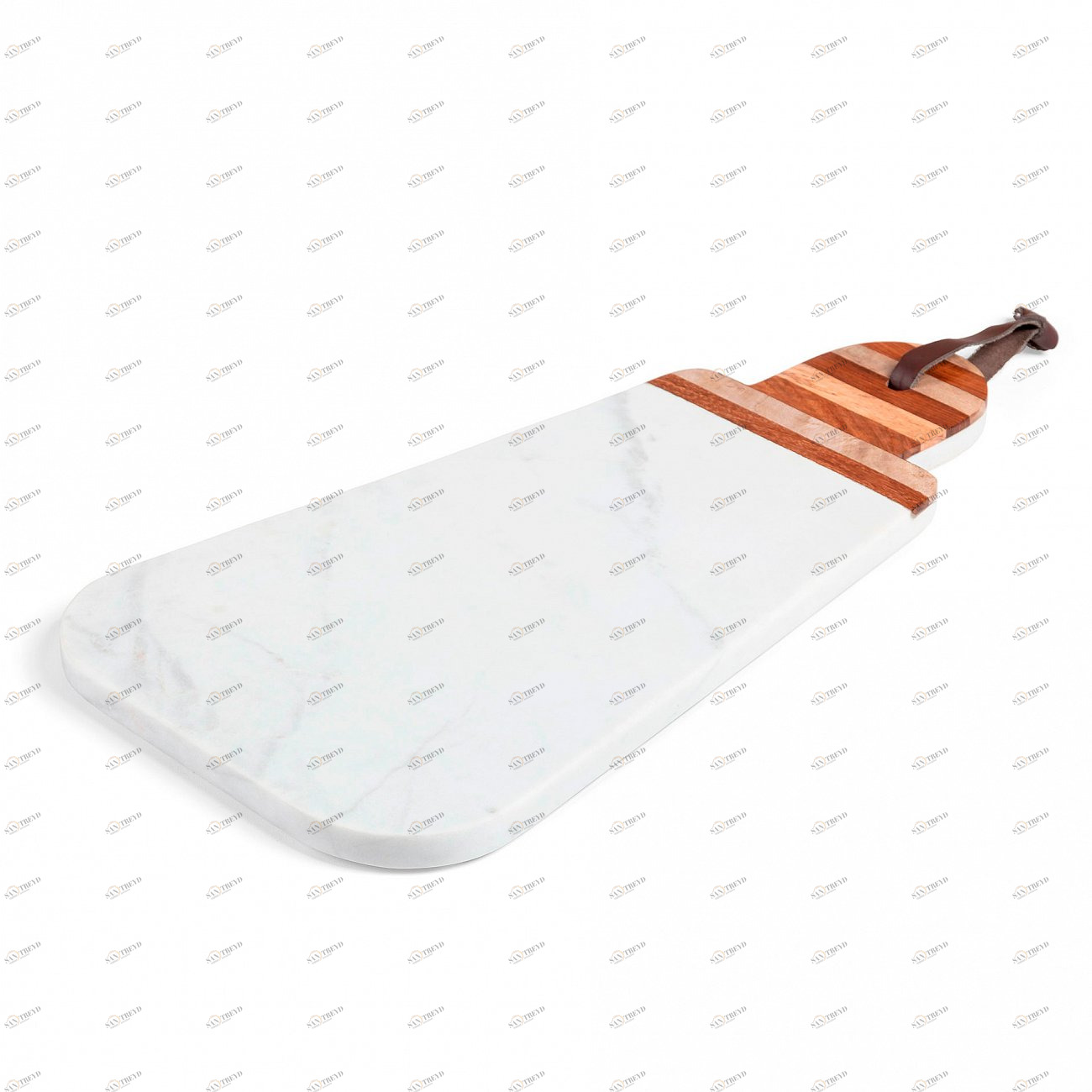 Доска разделочная белая мрамор, дерево 20х38 см Bryant от La Forma LA FORMA BRYANT 344438 Серый