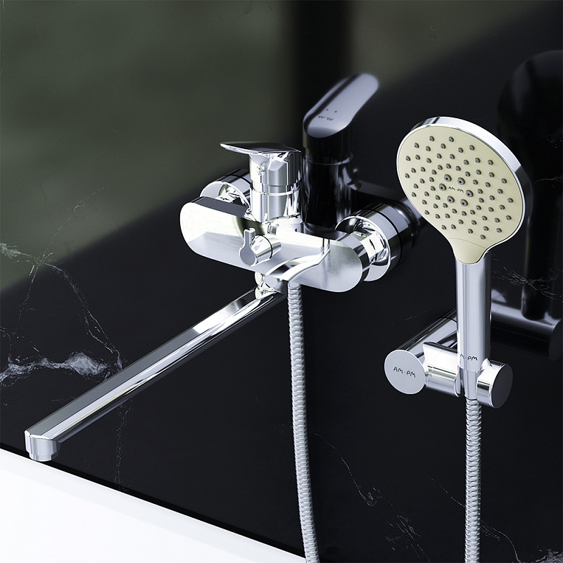 F8095000 смеситель д/ванны/душа излив 320 мм душевой набор хром шт. AM.PM Like