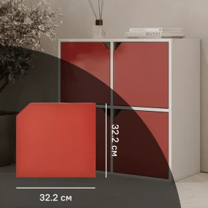 Дверь KONSENSA 32.2x32.2x1.6 см ЛДСП цвет красный 89450967 STLM-2165199