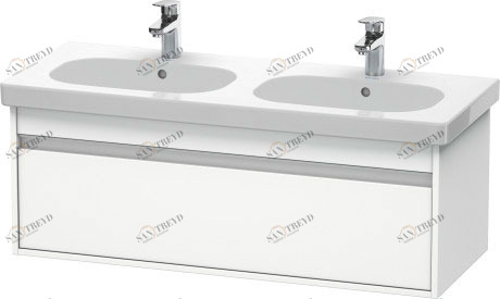 KT666901818 Тумбочка подвесная Ketho #KT6669 1150 x 455 мм Белый матовый, декор Duravit