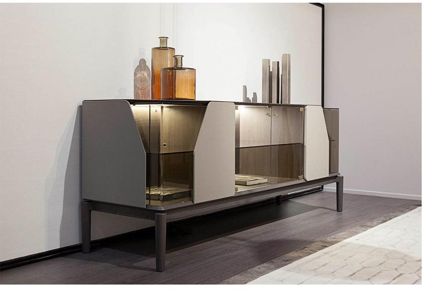 Turri Комод из дерева и стекла с распашными дверцами со встроенной подсветкой Vine sun-id-1465802 - Вид №1