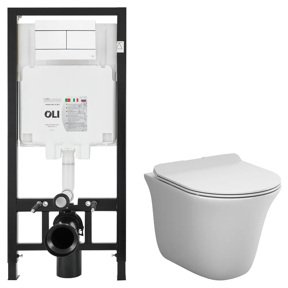 Комплект инсталляции Oli 80 Eco с безободковым унитазом AM.PM Force 89445717 STLM-2122437