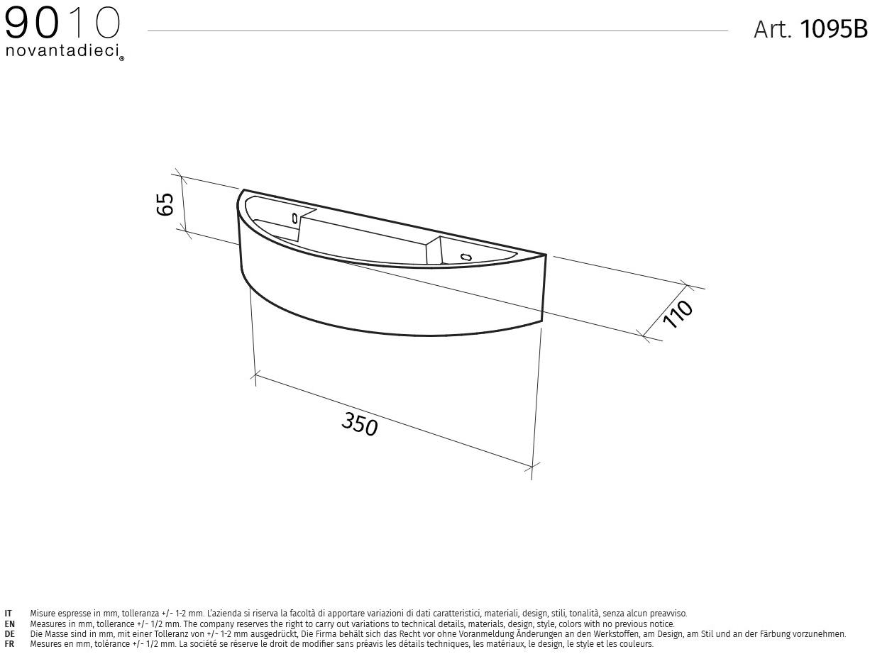 9010 novantadieci Настенный светильник для улицы Led из бетали®  1095b  - Вид №3