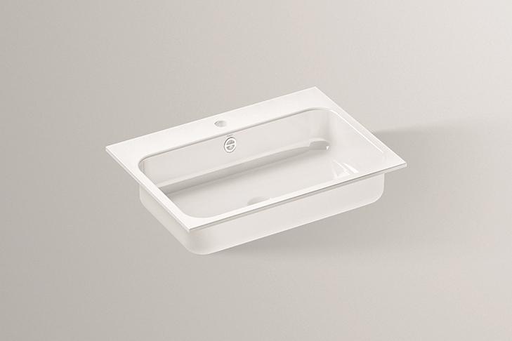 2219600401 Встраиваемая раковина, eb.sr650h, белая, противомикробное Alape серия SR (Stream) 