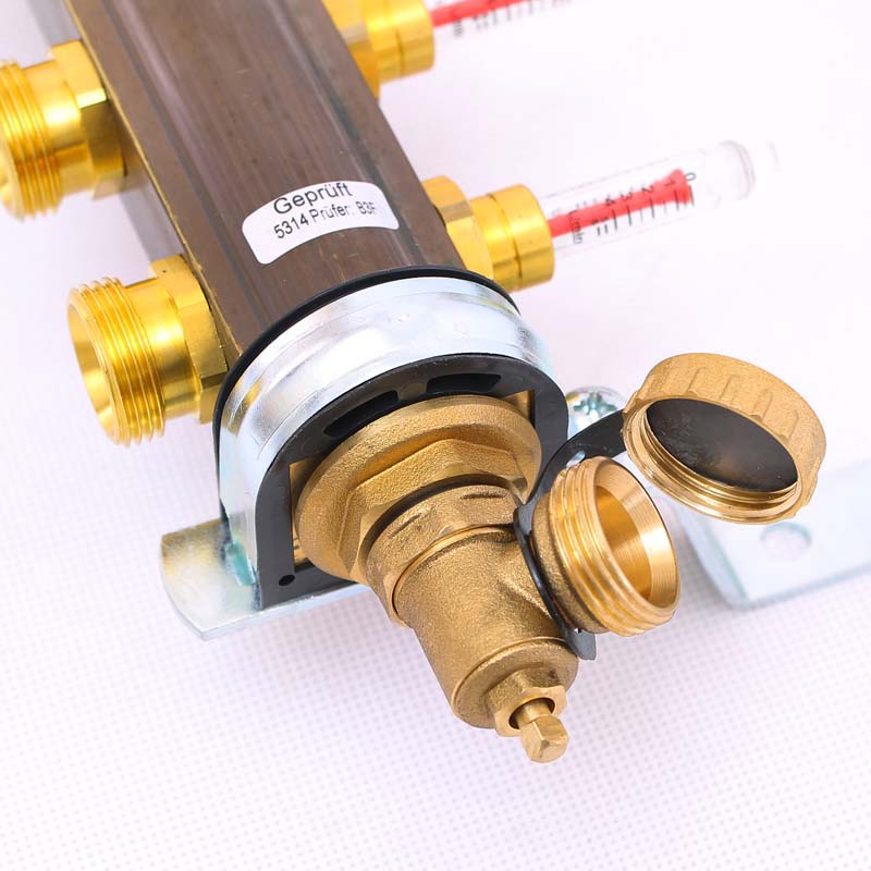 Коллекторная группа HKV/T с термостатическими вентилями и расходомерами WATTS Ind 1"x3/4"ЕК 11 выходов 10004205 - Вид №3