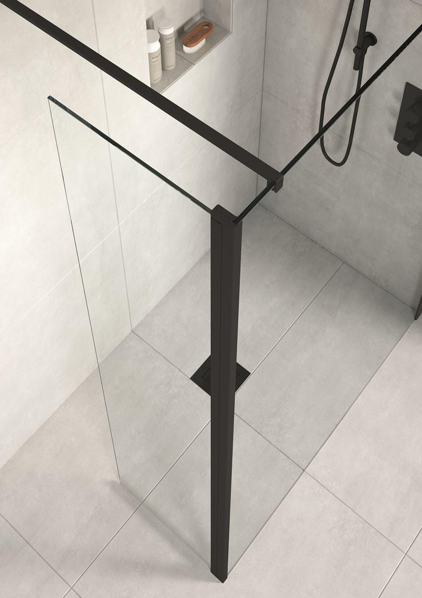 Flair Showers Душевая кабина с двумя стеклянными панелями и стабилизатором поперечной устойчивости Ayo Ayo10mwr70sc - Вид №8