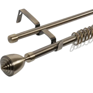 Карниз двухрядный раздвижной Inspire Троф 160-300 см цвет золотой антик 81976810 STLM-2060294