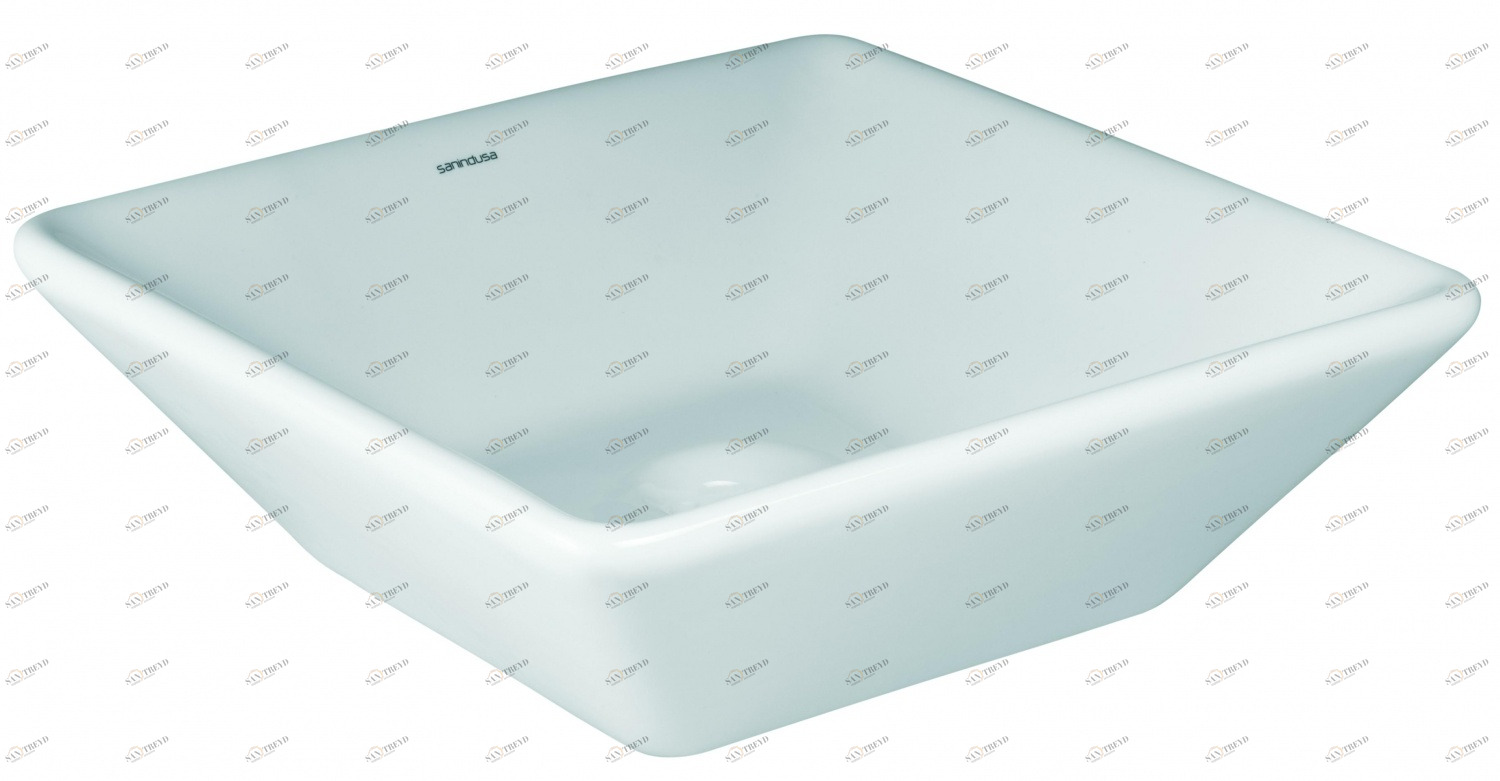 108930004 Накладная раковина на столешницу  квадратная Sanindusa 