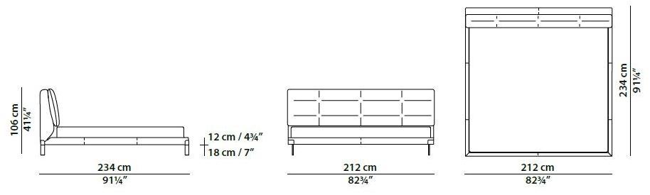 BAXTER Кровать двуспальная с обивкой Viktor sun-id-1380388 - Вид №9
