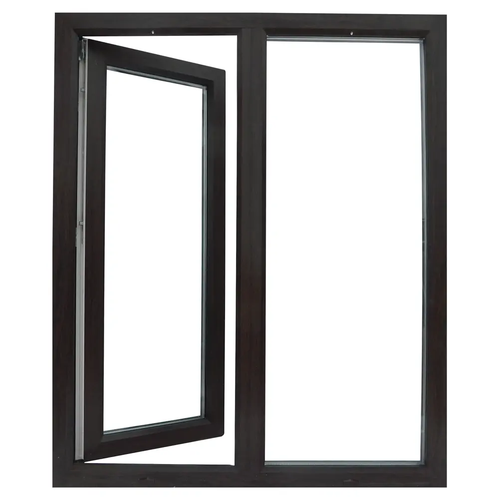 Окно пластиковое ПВХ VEKA двустворчатое 1200x1000 мм (ВхШ) двухкамерный стеклопакет белый/темный дуб STLM-2128761 - Вид №6