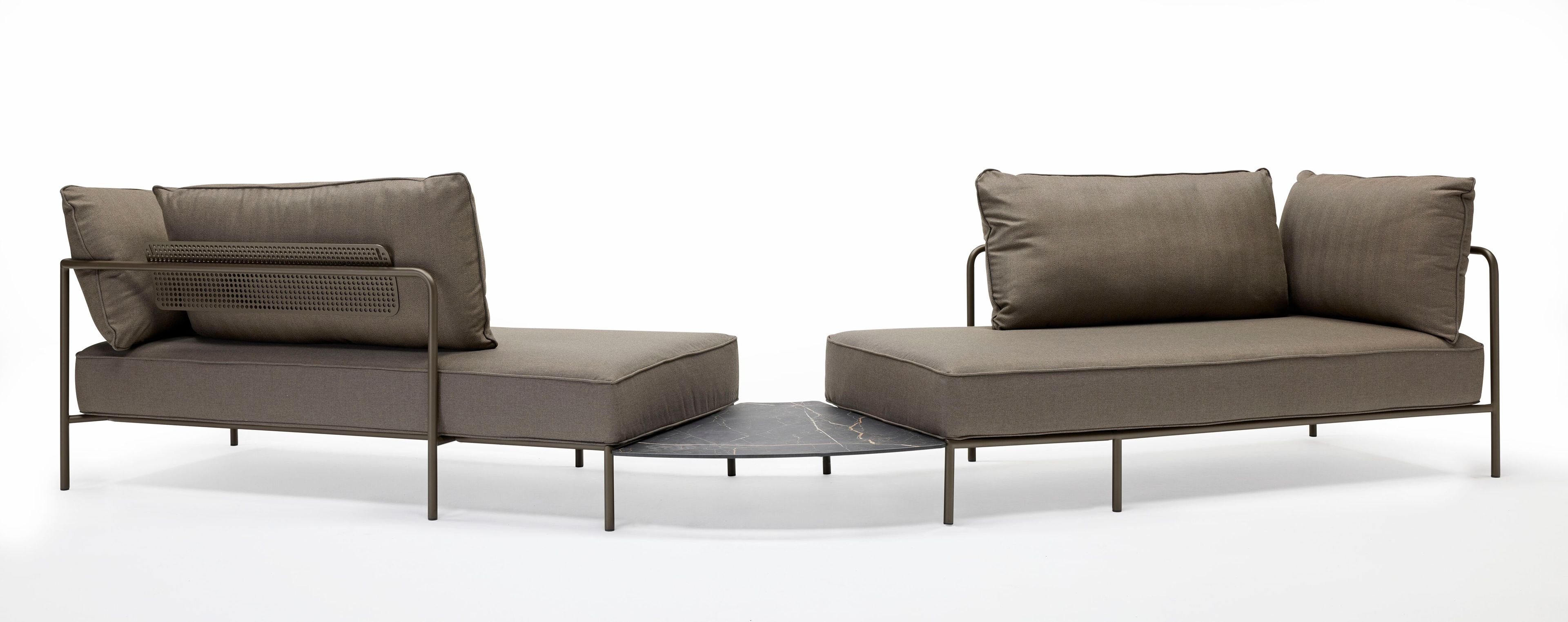 Угловой модульный садовый стол из окрашенной стали и столешницы HPL S-CAB лоскут ARCH-00064463 - Вид №5