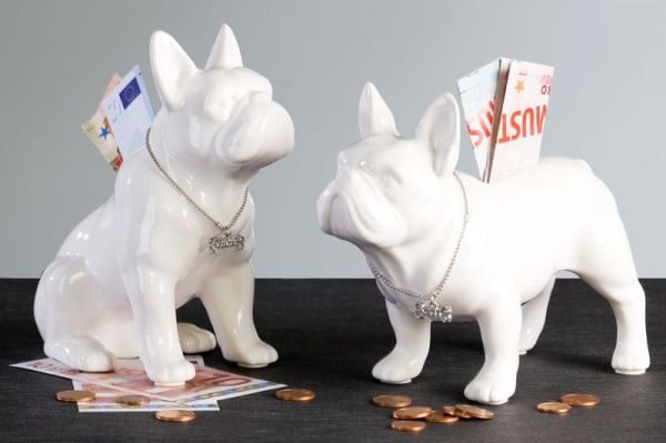 96369 Casablanca, керамическая копилка "Бульдоги", цвет белый (продаются парой) Santreyd 