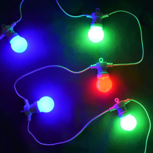 82341997 Электрогирлянда наружная нить «Лампочки» 2.4 м 6 LED мультисвет