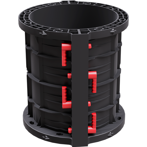 Geotub Многоразовая пластиковая опалубка для возведения круглых колонн Geoplast 