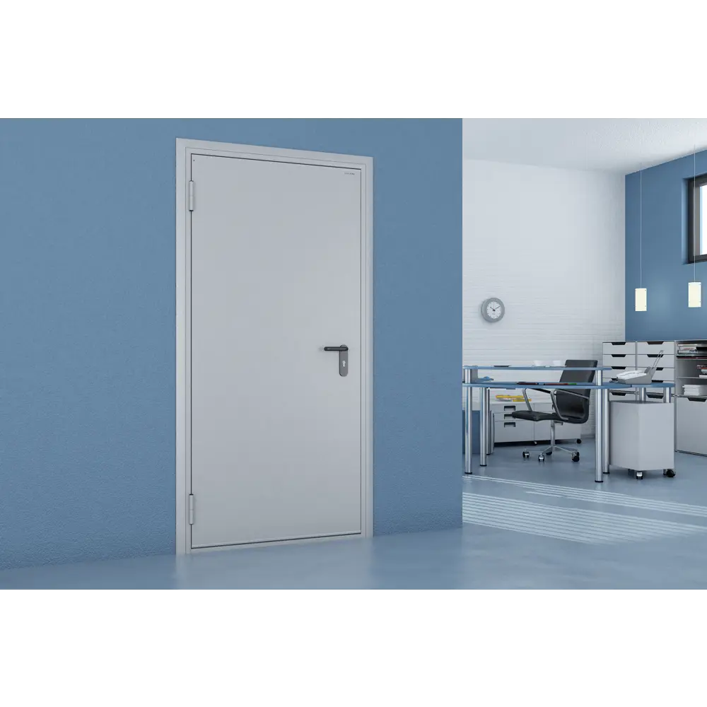 Дверь техническая 980x2050 мм левая цвет светло-серый RAL7035 DOORHAN STLM-2072905 - Вид №3