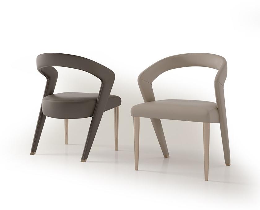 Bizzotto Мягкое кожаное кресло с подлокотниками Wave sun-id-1449145 - Вид №3