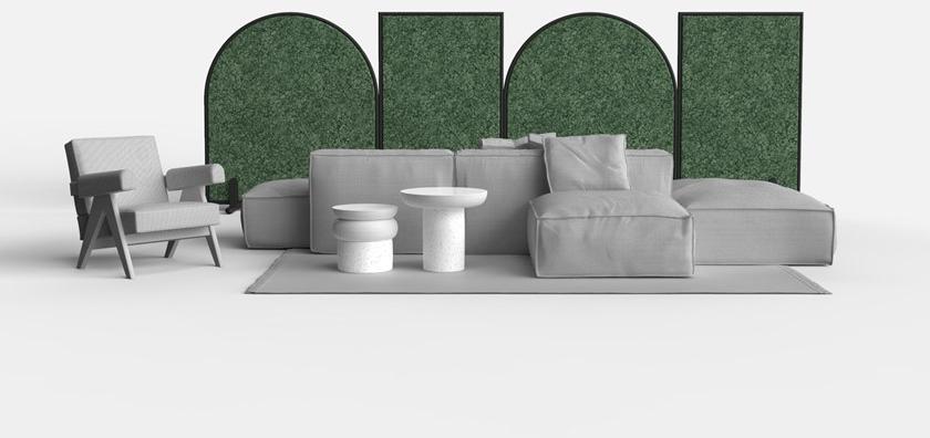 GREEN MOOD Звукопоглощающая офисная перегородка на колесах Design sun-id-1433653 - Вид №9