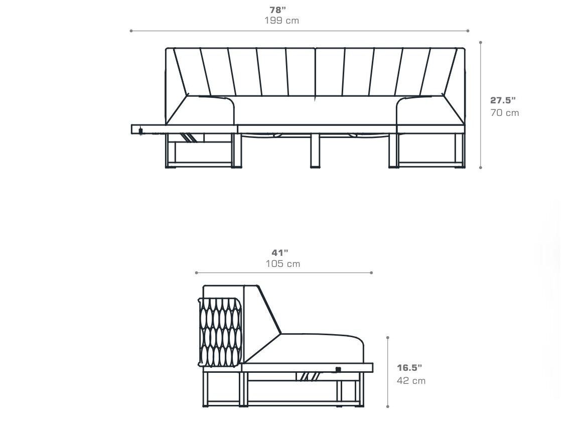 Модульный изогнутый садовый диван из ткани MAMAGREEN Munia ARCH-00037883 - Вид №16
