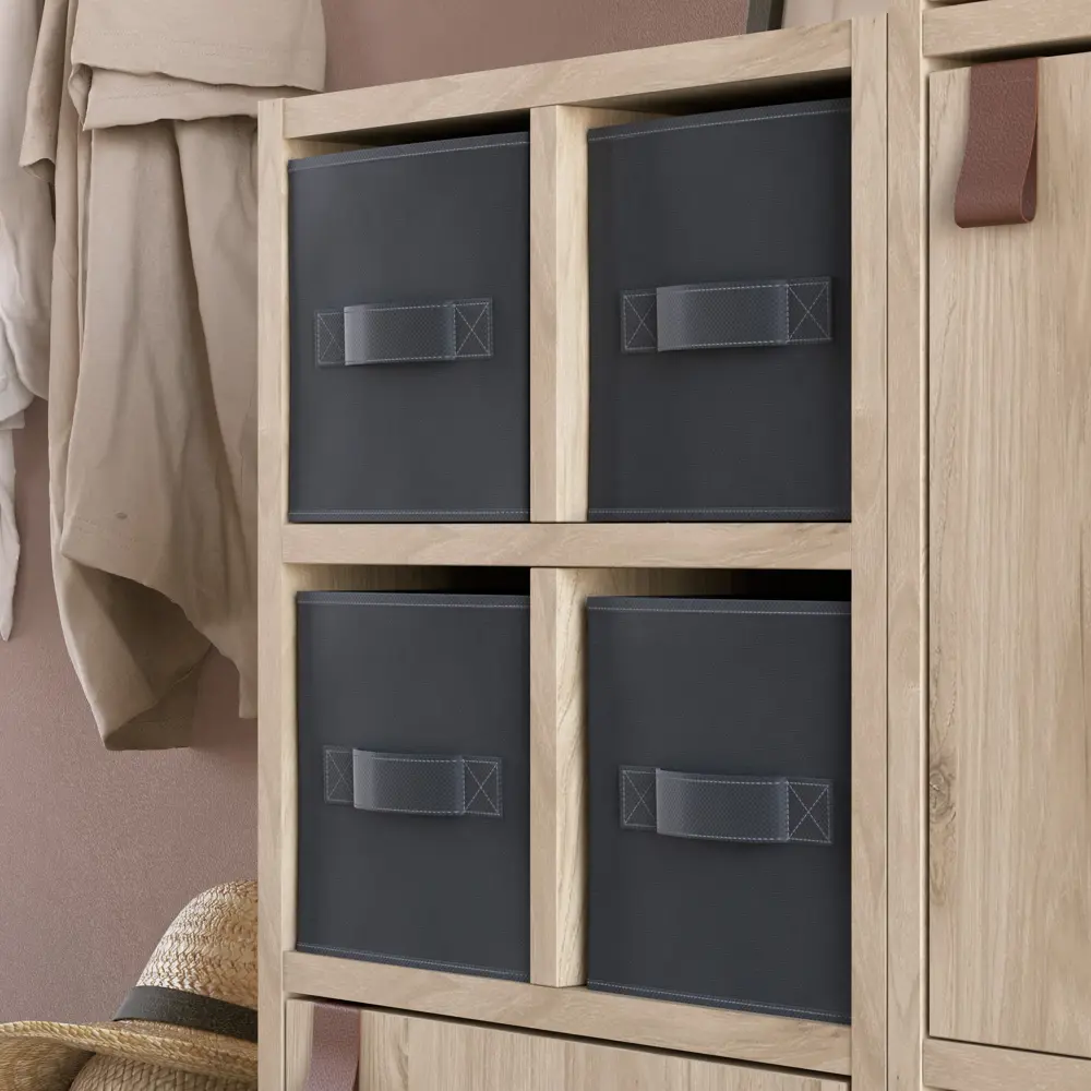 Короб Spaceo KUB Paris 15x31x15 см 6.9 л полиэстер цвет чёрный STLM-2075308 - Вид №2