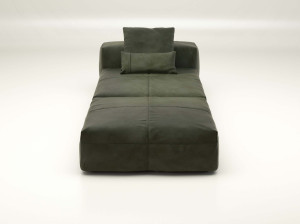 Кожаный мягкий шезлонг