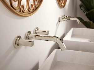 Латунный настенный смеситель для раковины с 3 отверстиями