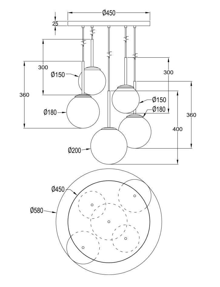 Стеклянный подвесной светильник Maytoni Basic form ARCH-00039005 - Вид №5