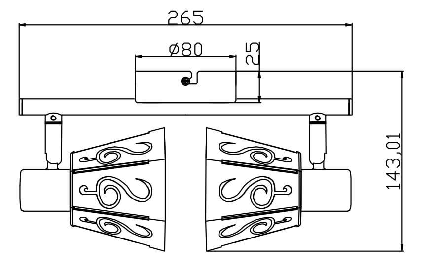 Спот настенный черный Rivoli Notabile 7005-702 RIVOLI NOTABILE 00-3926659 Черный  - Вид №2