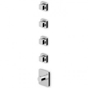 ZP7662 - R97823 Встроенный термостатический смеситель для душа 1/2 "с 4-мя запорными кранами. Zucchetti Soft