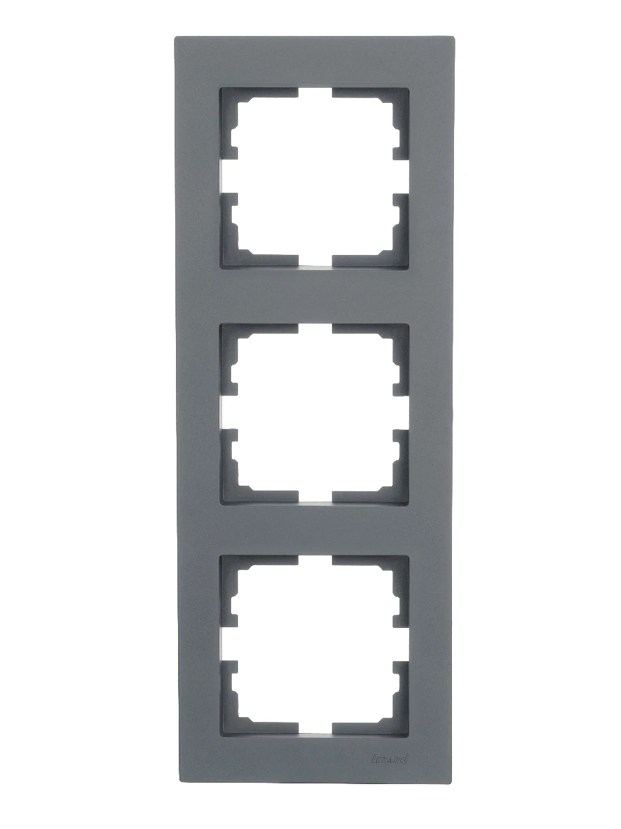 VESNA Рамка 3-я вертикальная графит LEZARD 742-3400-153 - Вид №2