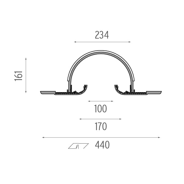 Профиль линейного освещения для светодиодных модулей Flos Soft Collection-Linear ARCH-00041148 - Вид №3