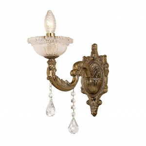 Бра хрустальное золотое Demetra 729.43.1 SILVER LIGHT СВЕЧА 00-3928172 Золото;прозрачный
