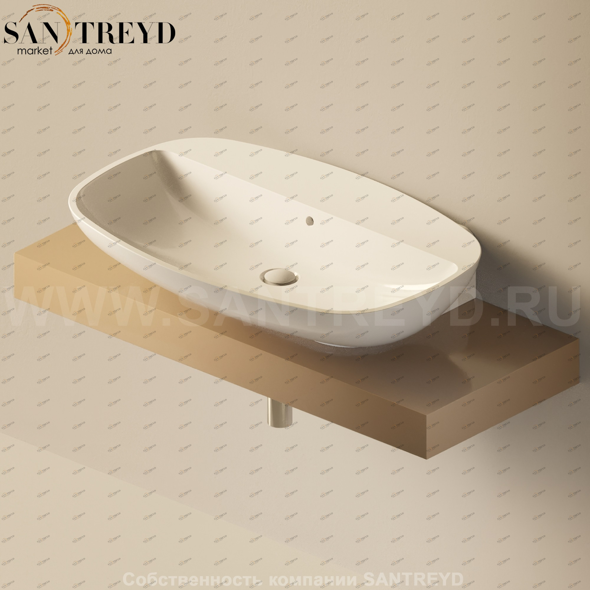 Flaminia FORTY6 Столешница от 110 до 250 см коричневая F68081.7503 Ceramica Flaminia F680817503