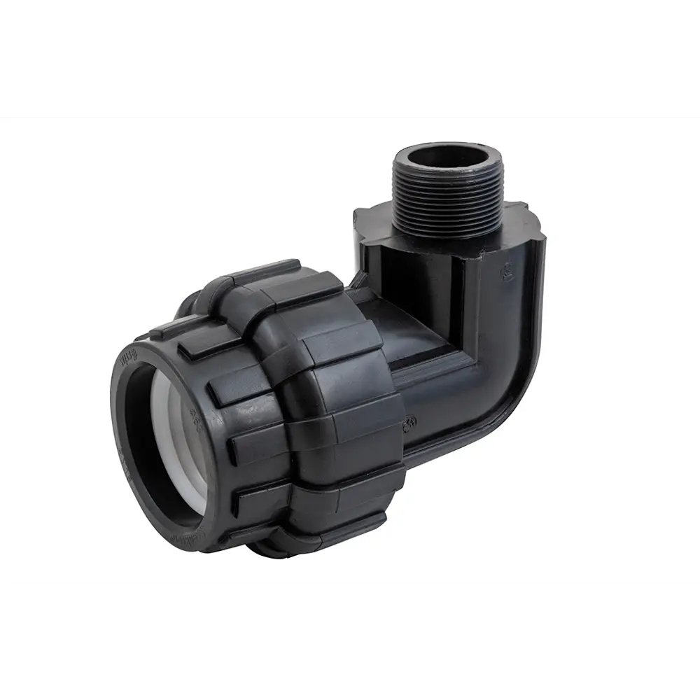 Отвод комбинированный 90° ПНД Политэк 1 1/2"x63 мм НР 82382618 STLM-2061227 