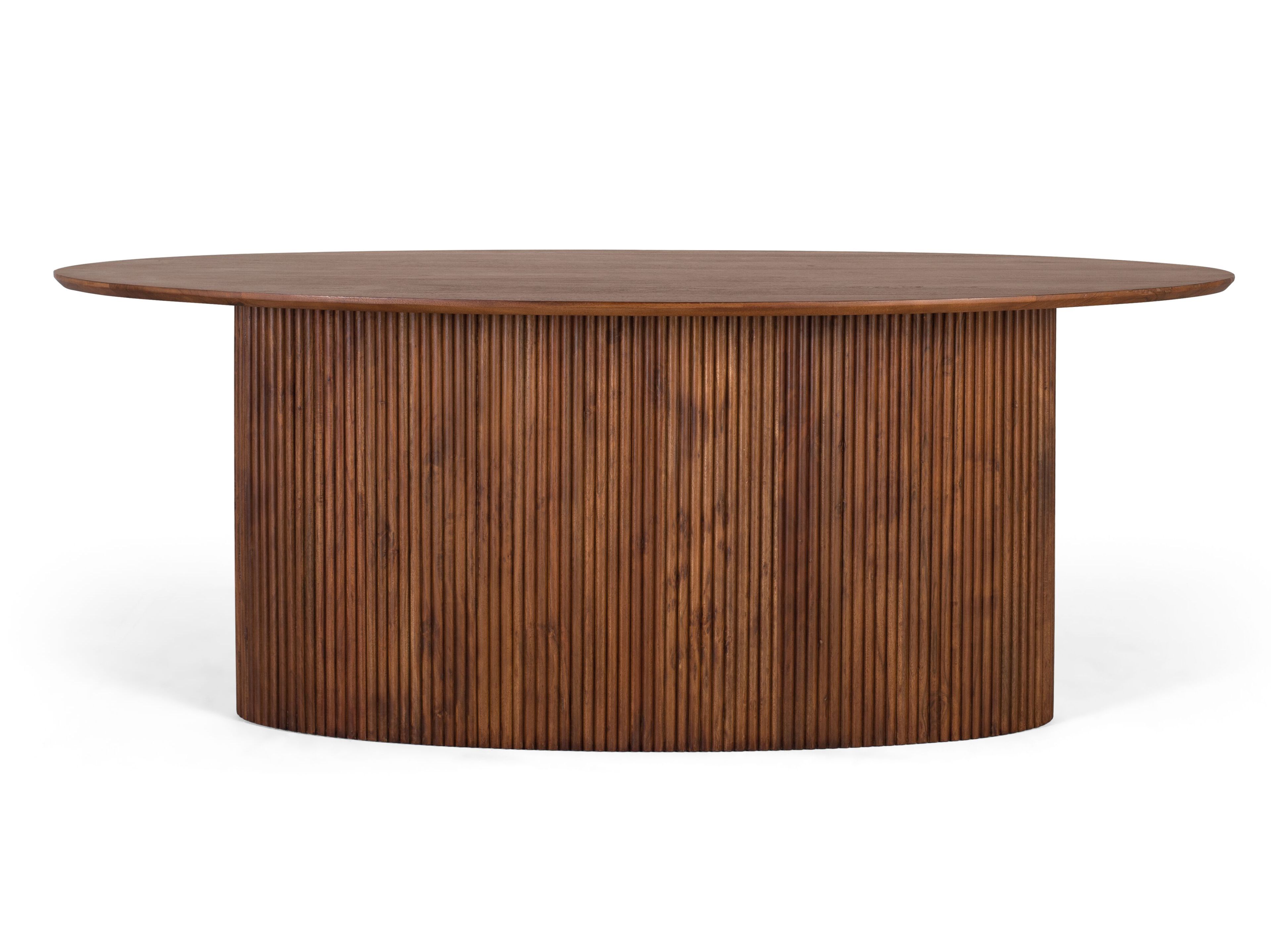 Овальный обеденный стол из акации Giner y Colomer Ludhiana ARCH-00120243