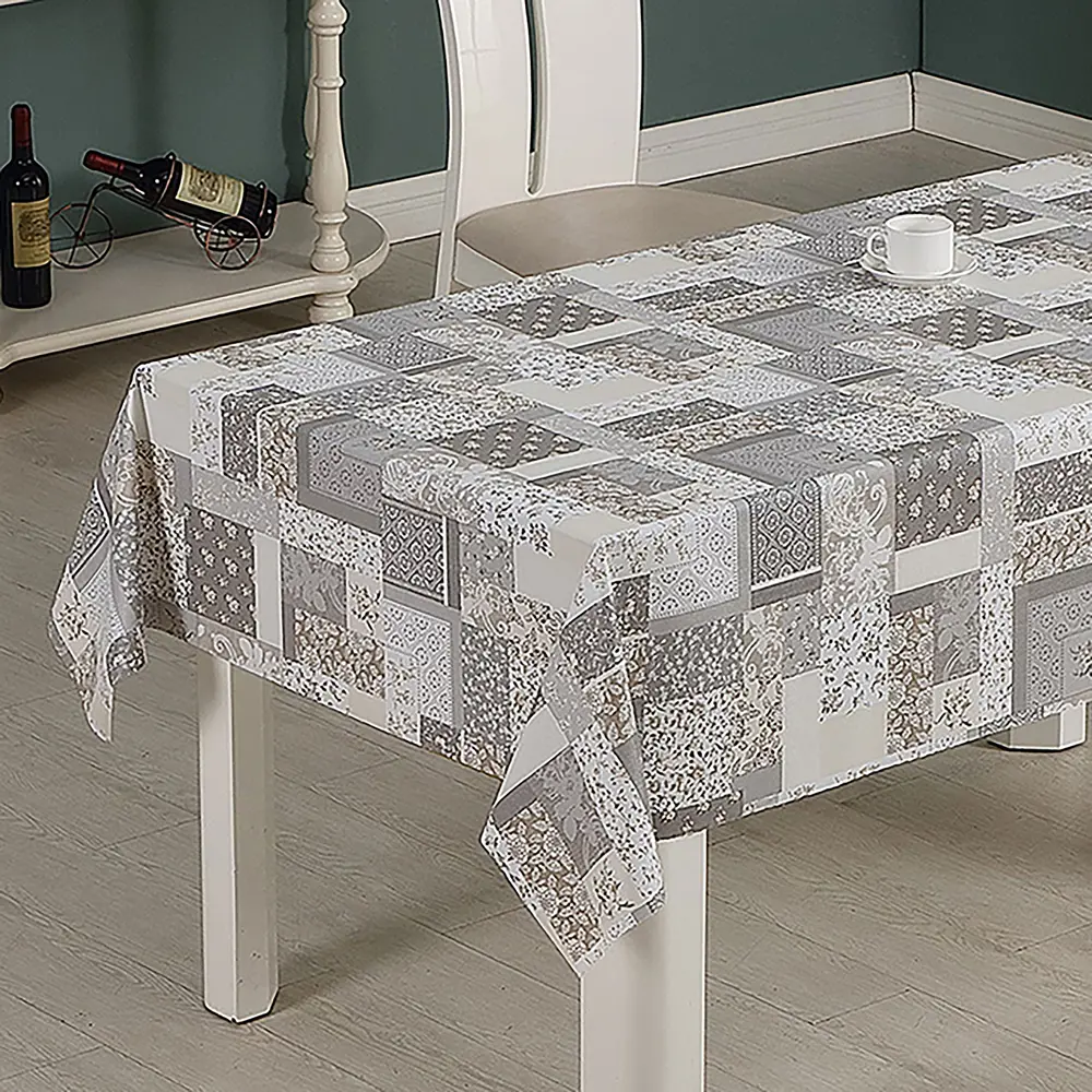 Скатерть Пэчворк 444-1 квадратная 137x160 см цвет бежевый Santreyd OXFORD STLM-2141690 - Вид №1