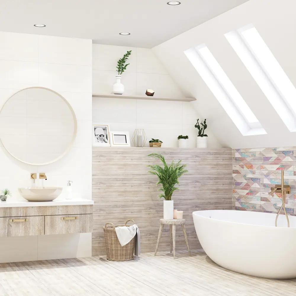 Плитка настенная Azori Shabby Марфил 31.5x63 см 1.59 м² дерево цвет белый 82604061 STLM-2008260 - Вид №5