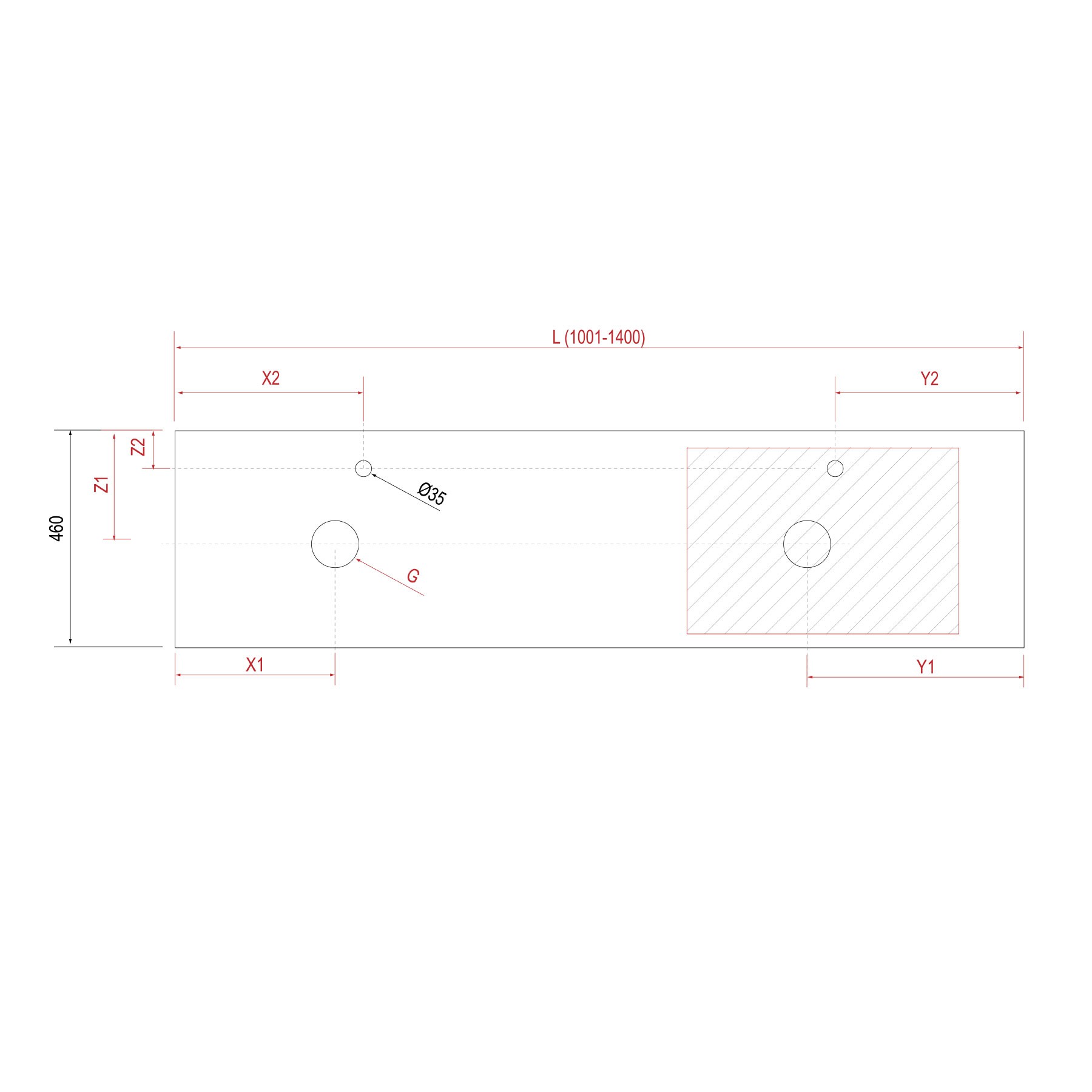 23487 SALGAR Столешница механизированная от 1001 до 1400 SBIANCATO 16 мм Sbiancato  - Вид №1