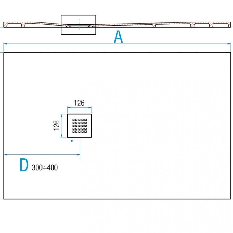 Samo Прямоугольный душевой поддон на заказ Eccelsa sun-id-1375482 - Вид №4