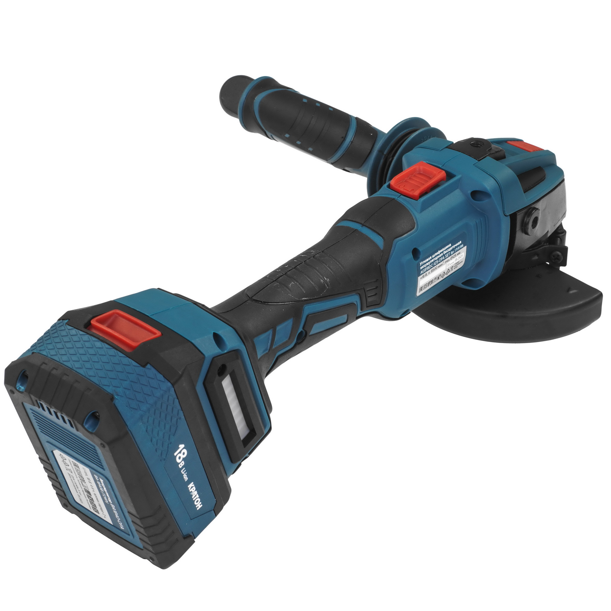 Углошлифовальная машина (УШМ) Кратон AG18DC-125-OFA SET 9127735 STDN-0076057 - Вид №2