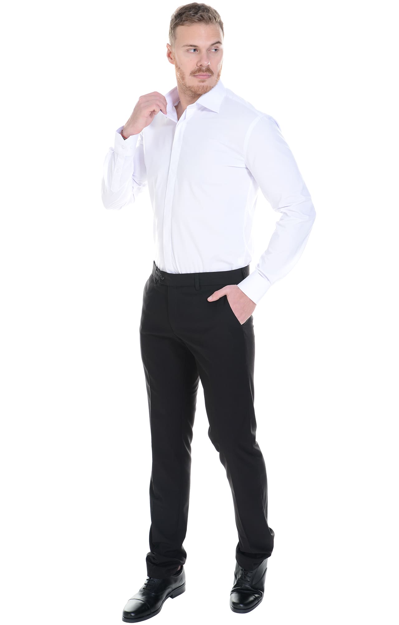 4958026 Рубашка мужская  white El-Risto  Корпоративная одежда  размер 44/182-188  - Вид №18